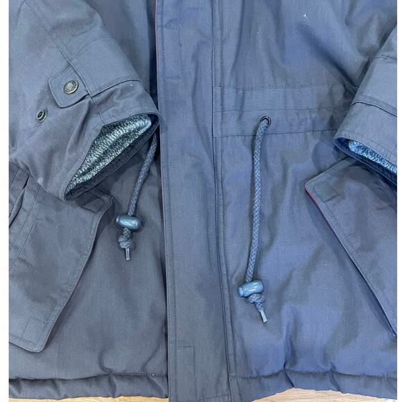 McGregor Vintage 90s Winter Jacket Heavy Duty Gray Zip Up Knit Collar Size Large - Picture 5 of 8